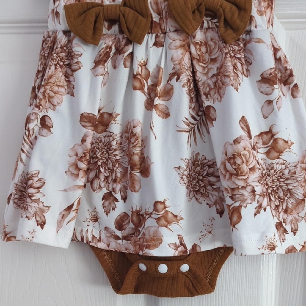 Floral Suspender Baby Romper - Picture 3 of 8
